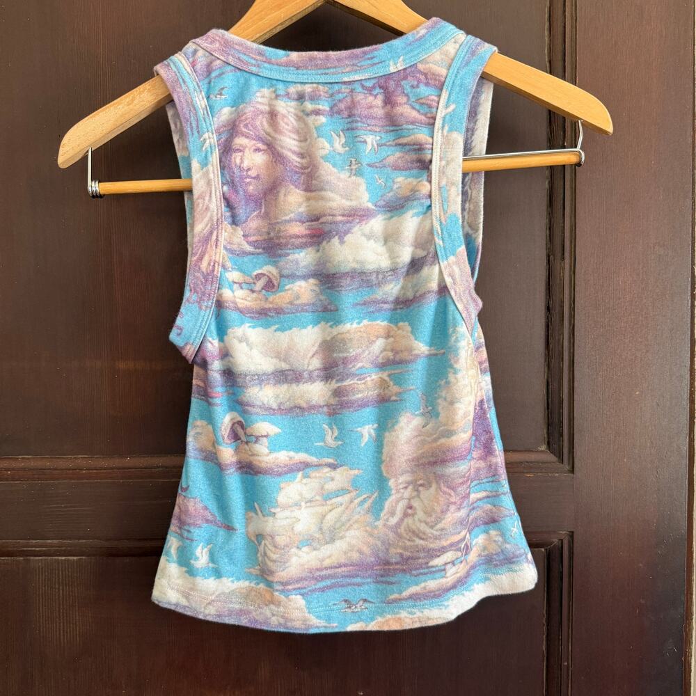 BIG BUD PRESS | Bedroom Cloud Kingdom Print Cropped Tank Top | Extra Small - Picture 2 of 4